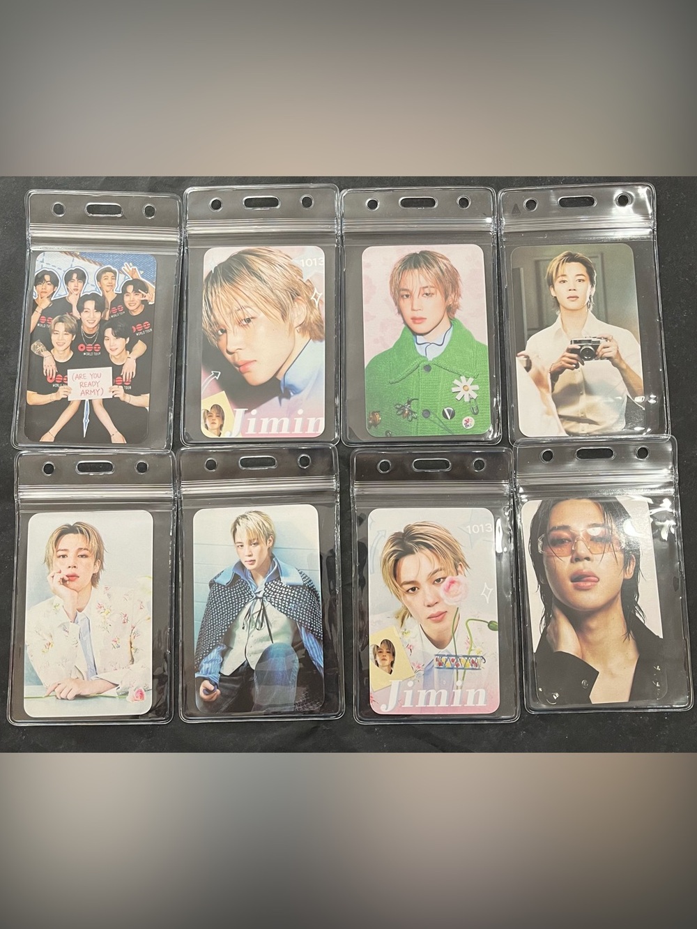 8 K-Pop Photocard set featuring Jimin